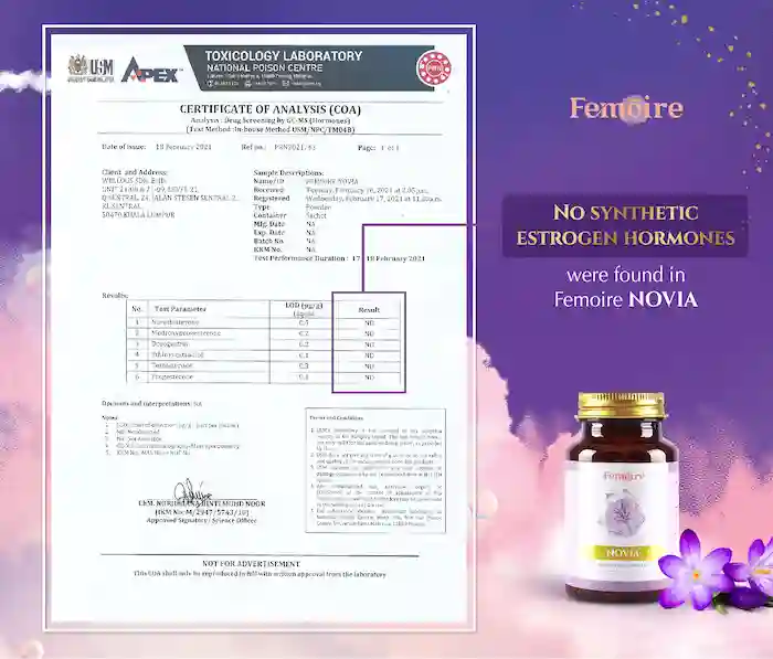 Femoire Novia_COA_Synthetic Estrogen_ENG