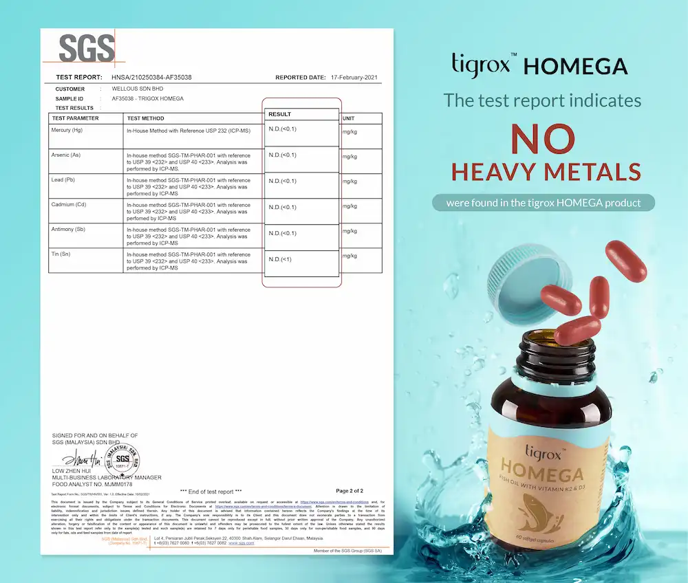 Homega COA (No Heavy Metals) EN